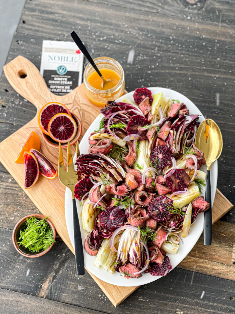 Roston sült bölény-radicchio saláta édeskömény és vérnarancs cikk képe