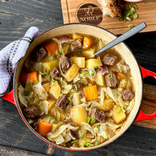 Easy ‘Corned’ Bison & Cabbage Soup